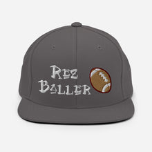 Load image into Gallery viewer, Rez Baller - Football Embroidered Snapback Hat
