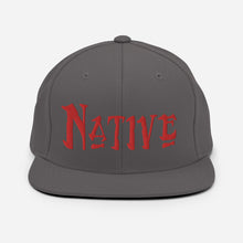 Load image into Gallery viewer, Native - Red Embroidered Snapback Hat
