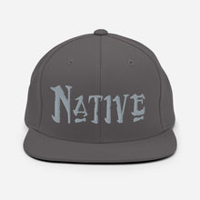 Load image into Gallery viewer, Native - Grey Embroidered Snapback Hat
