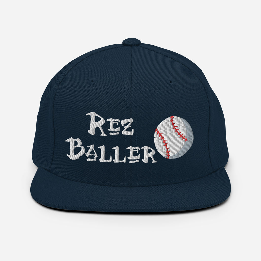 Rez Baller - Baseball Embroidered Snapback Hat