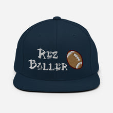 Load image into Gallery viewer, Rez Baller - Football Embroidered Snapback Hat
