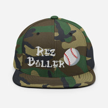 Load image into Gallery viewer, Rez Baller - Baseball Embroidered Snapback Hat
