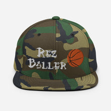 Load image into Gallery viewer, Rez Baller - Basketball Enbroidered Snapback Hat
