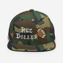 Load image into Gallery viewer, Rez Baller - Football Embroidered Snapback Hat
