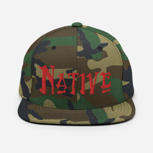 Load image into Gallery viewer, Native - Red Embroidered Snapback Hat
