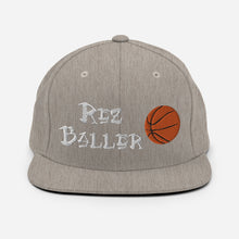 Load image into Gallery viewer, Rez Baller - Basketball Enbroidered Snapback Hat
