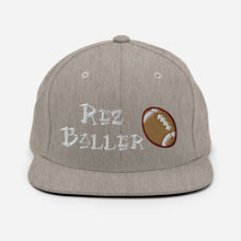 Load image into Gallery viewer, Rez Baller - Football Embroidered Snapback Hat
