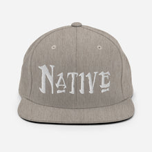 Load image into Gallery viewer, Native - White Embroidered Snapback Hat
