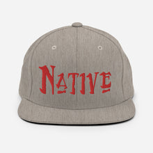 Load image into Gallery viewer, Native - Red Embroidered Snapback Hat
