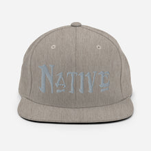 Load image into Gallery viewer, Native - Grey Embroidered Snapback Hat
