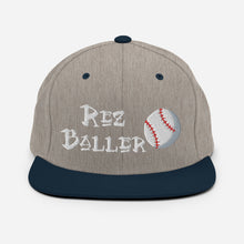 Load image into Gallery viewer, Rez Baller - Baseball Embroidered Snapback Hat
