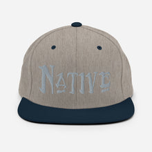 Load image into Gallery viewer, Native - Grey Embroidered Snapback Hat
