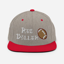 Load image into Gallery viewer, Rez Baller - Football Embroidered Snapback Hat
