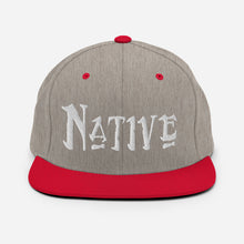 Load image into Gallery viewer, Native - White Embroidered Snapback Hat
