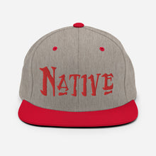 Load image into Gallery viewer, Native - Red Embroidered Snapback Hat
