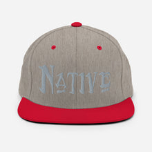 Load image into Gallery viewer, Native - Grey Embroidered Snapback Hat
