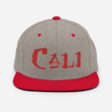 Load image into Gallery viewer, Cali - Red Embroidered Snapback Hat
