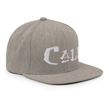 Load image into Gallery viewer, Cali / White Embroidered Snapback Hat
