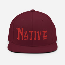 Load image into Gallery viewer, Native - Red Embroidered Snapback Hat
