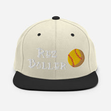 Load image into Gallery viewer, Rez Baller - Softball Embroidered Snapback Hat
