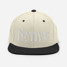 Load image into Gallery viewer, Native - White Embroidered Snapback Hat
