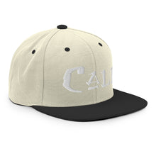 Load image into Gallery viewer, Cali / White Embroidered Snapback Hat
