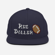 Load image into Gallery viewer, Rez Baller - Football Embroidered Snapback Hat
