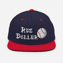 Load image into Gallery viewer, Rez Baller - Baseball Embroidered Snapback Hat
