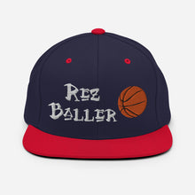 Load image into Gallery viewer, Rez Baller - Basketball Enbroidered Snapback Hat
