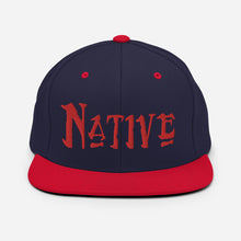 Load image into Gallery viewer, Native - Red Embroidered Snapback Hat
