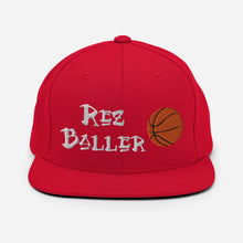 Load image into Gallery viewer, Rez Baller - Basketball Enbroidered Snapback Hat
