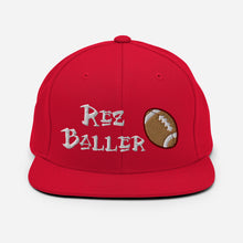 Load image into Gallery viewer, Rez Baller - Football Embroidered Snapback Hat
