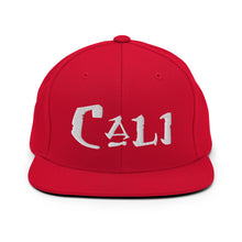 Load image into Gallery viewer, Cali / White Embroidered Snapback Hat
