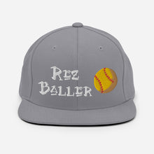 Load image into Gallery viewer, Rez Baller - Softball Embroidered Snapback Hat
