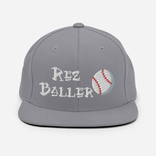 Load image into Gallery viewer, Rez Baller - Baseball Embroidered Snapback Hat
