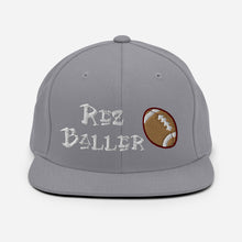 Load image into Gallery viewer, Rez Baller - Football Embroidered Snapback Hat
