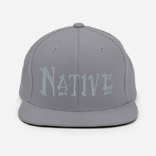 Load image into Gallery viewer, Native - Grey Embroidered Snapback Hat
