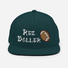 Load image into Gallery viewer, Rez Baller - Football Embroidered Snapback Hat
