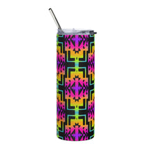 Load image into Gallery viewer, Neon Rainbow Blanket Print Stainless steel tumbler
